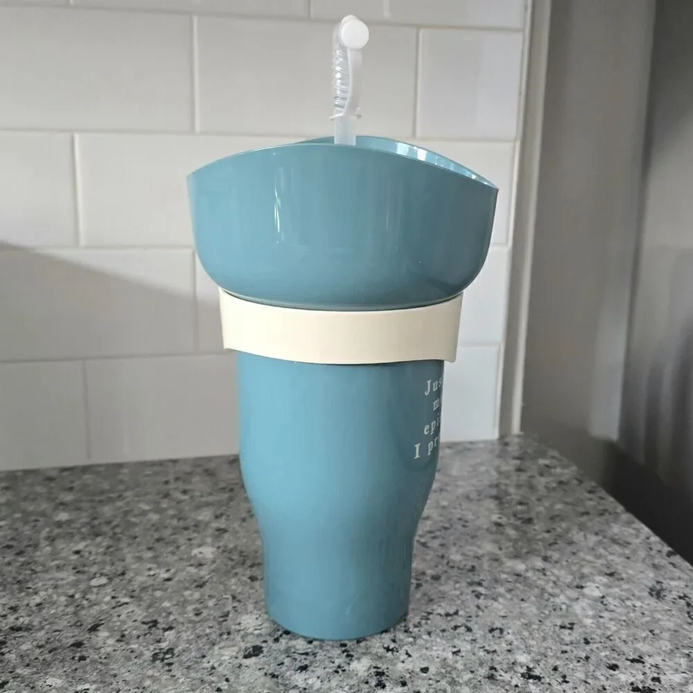 Target Snack Tumbler Sea‎ Foam Just 1 More Episode 32.5oz Movie Night Binge 2024